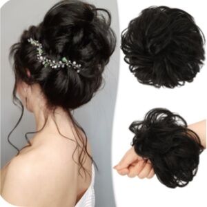 NWT Ruwiss Elegant 100% Human Hair Extension Clip on color 1B-2